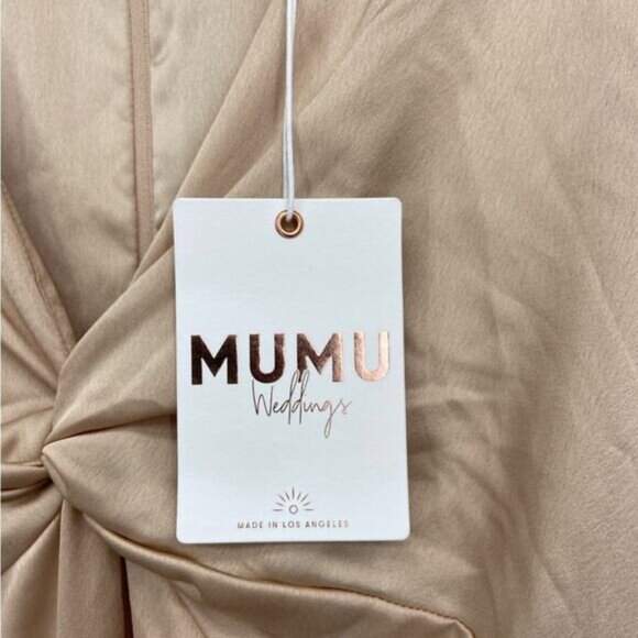 NWT Show Me Your MuMu Roman Twist Gown Champagne Luxe XXL - Picture 6 of 9
